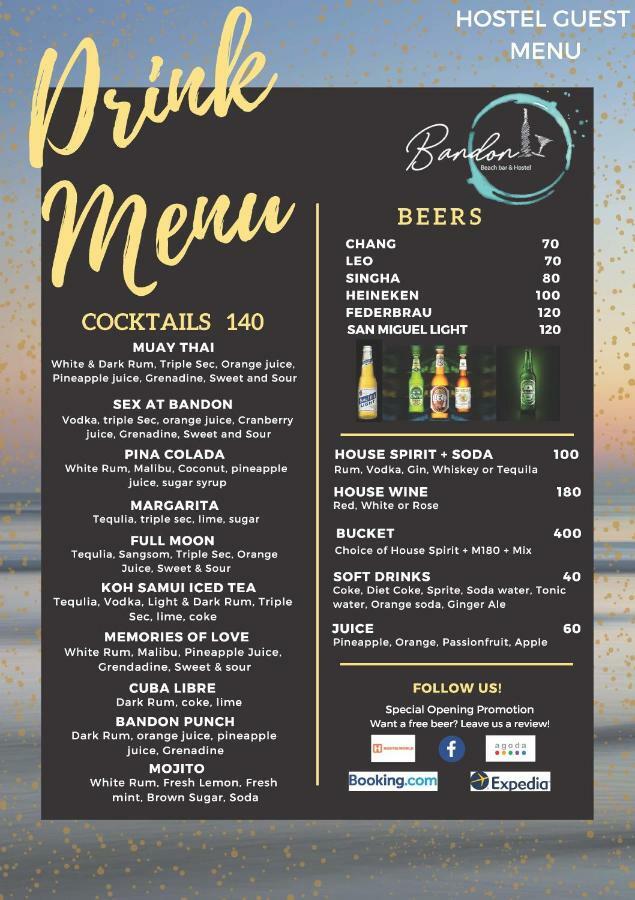 Bandon Beach Bar & Hostel (Adults Only) Lamai Beach  Esterno foto